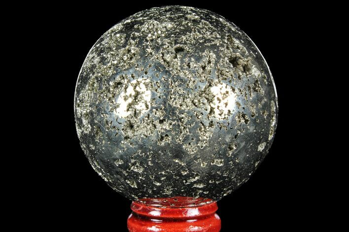 Polished Pyrite Sphere - Peru #97981